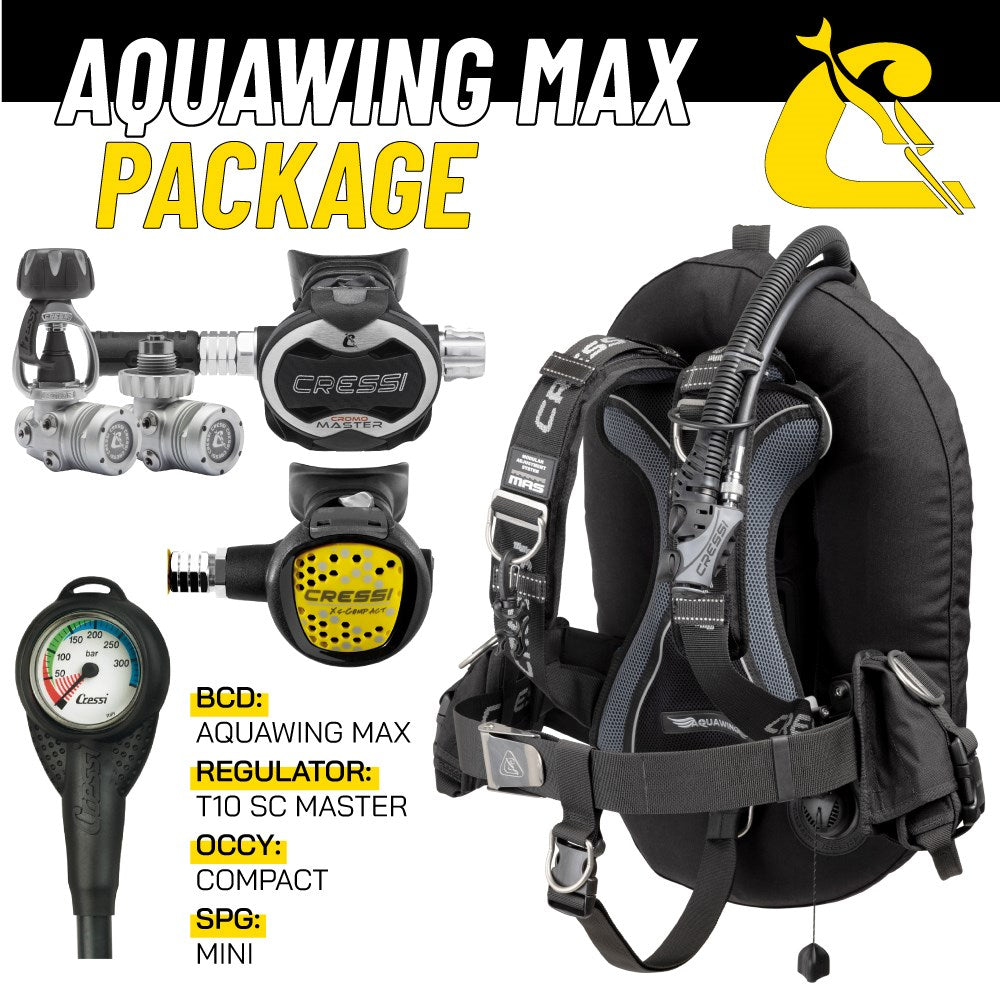 Cressi Aquawing Max + T10-SC Master Package