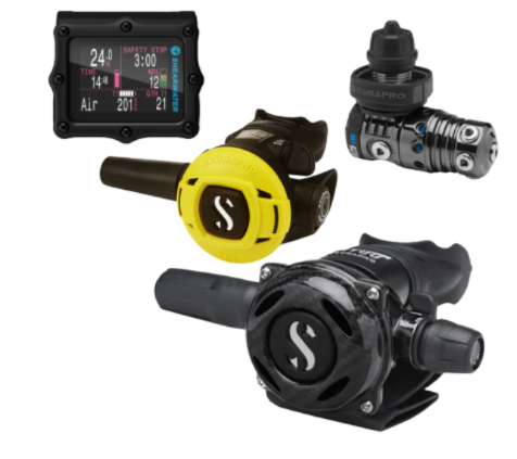 Scubapro MK25 EVO BT +A700 Carbon + R105 + Gauge
