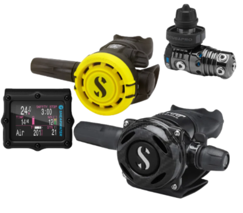 Scubapro MK25 EVO BT +A700 Carbon + R105 + Gauge