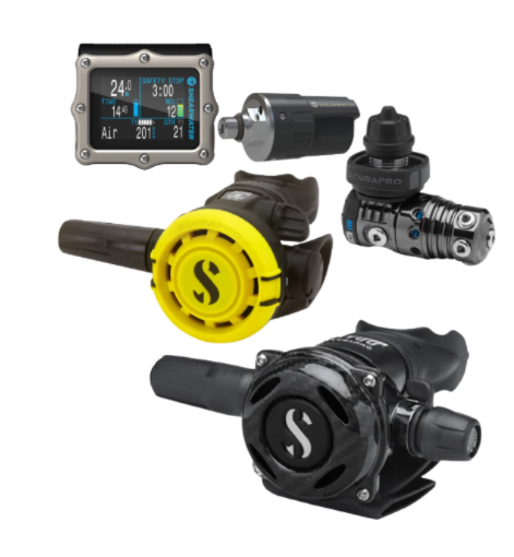 Scubapro MK25 EVO BT +A700 Carbon + R105 + Gauge