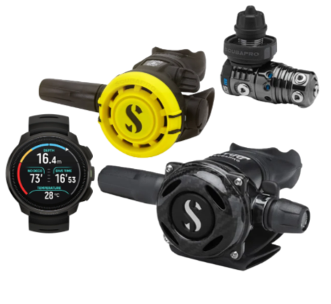 Scubapro MK25 EVO BT +A700 Carbon + R105 + Gauge