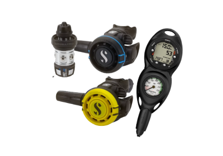Scubapro Mk2 EVO + R105 + R105 + Gauge