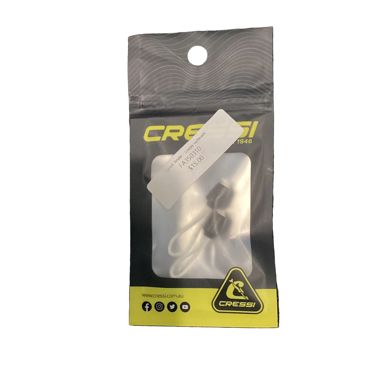 Cressi Quick Bridle loops with beads
