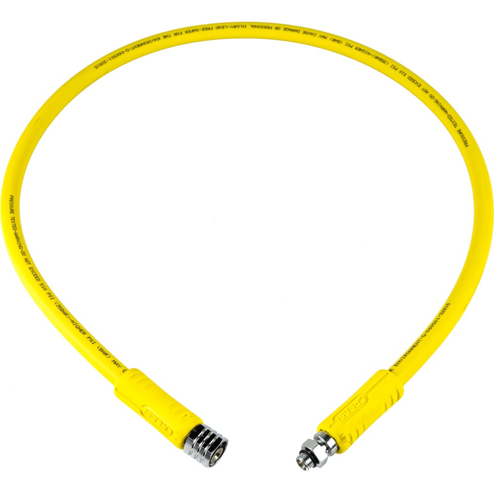 Cressi LP Regulator Hose for Octopus – 100cm Yellow