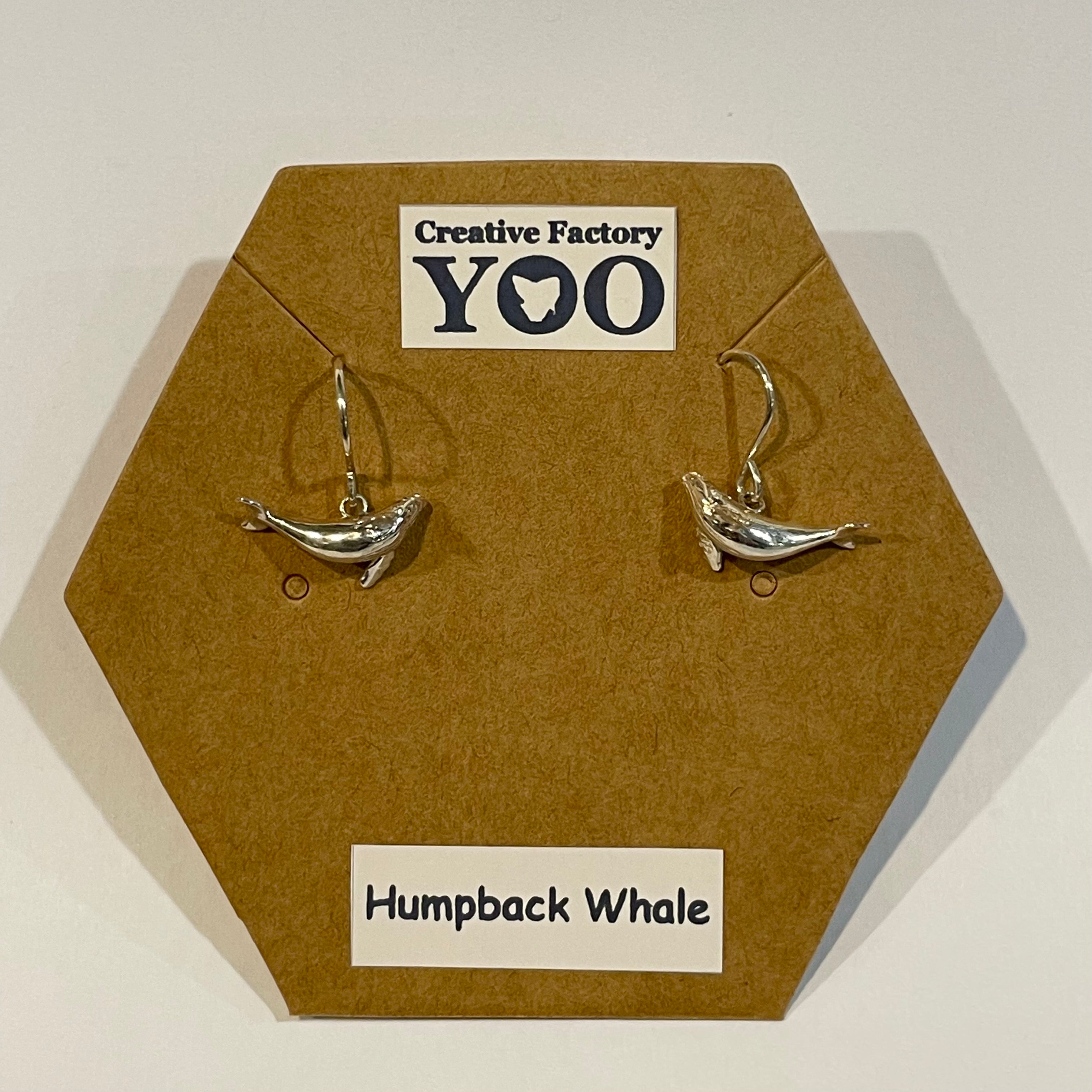 Mini Humpback Whale Earrings
