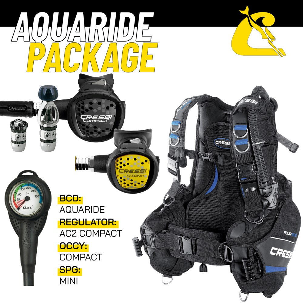 Cressi Aquaride + AC2 Compact Package