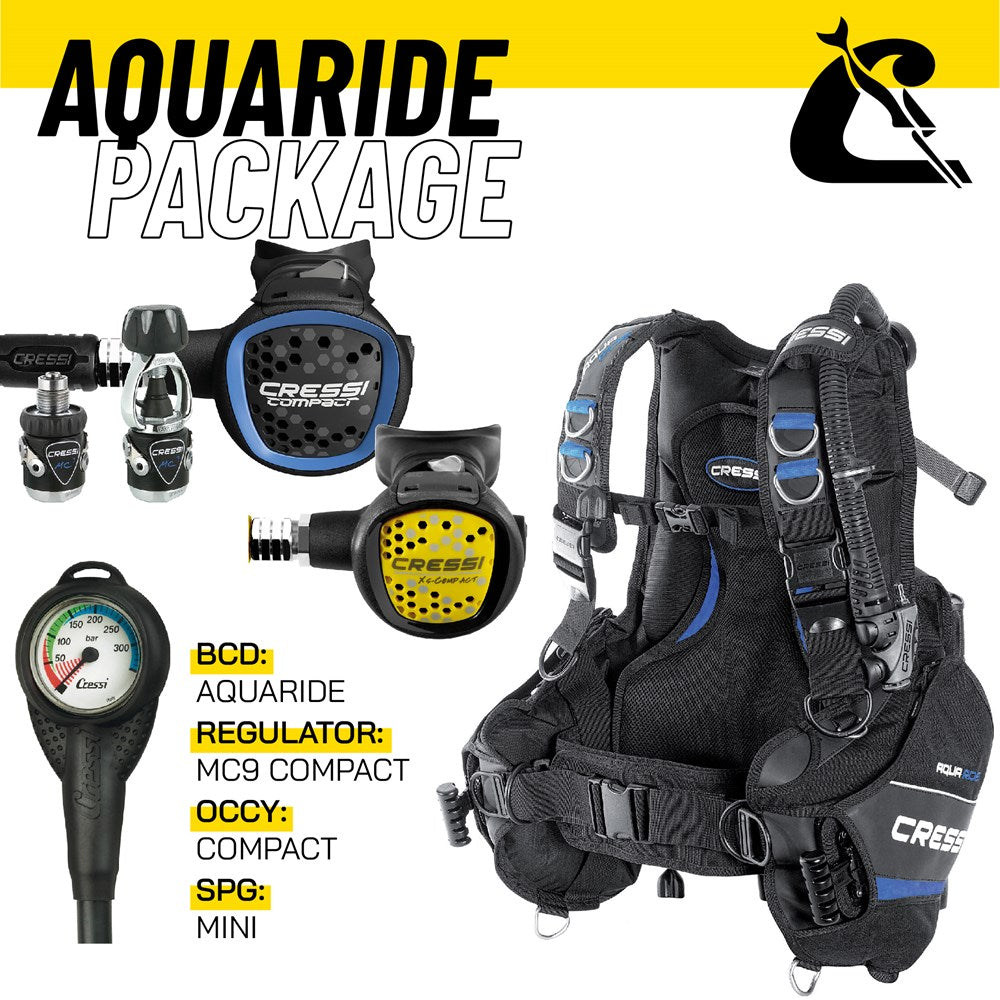 Cressi Aquaride + MC9 Compact Package