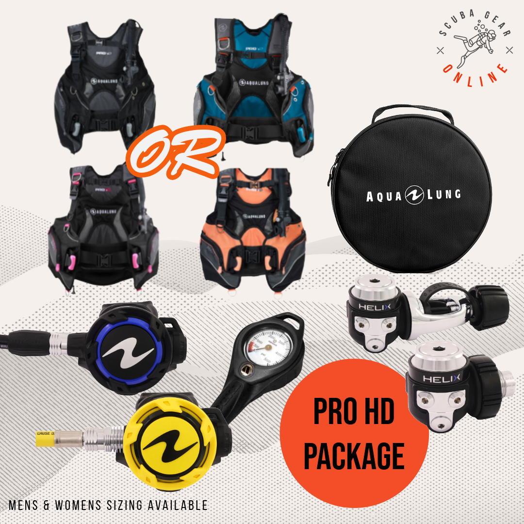 Aqualung Pro HD BCD + Helix Regulator Set Package