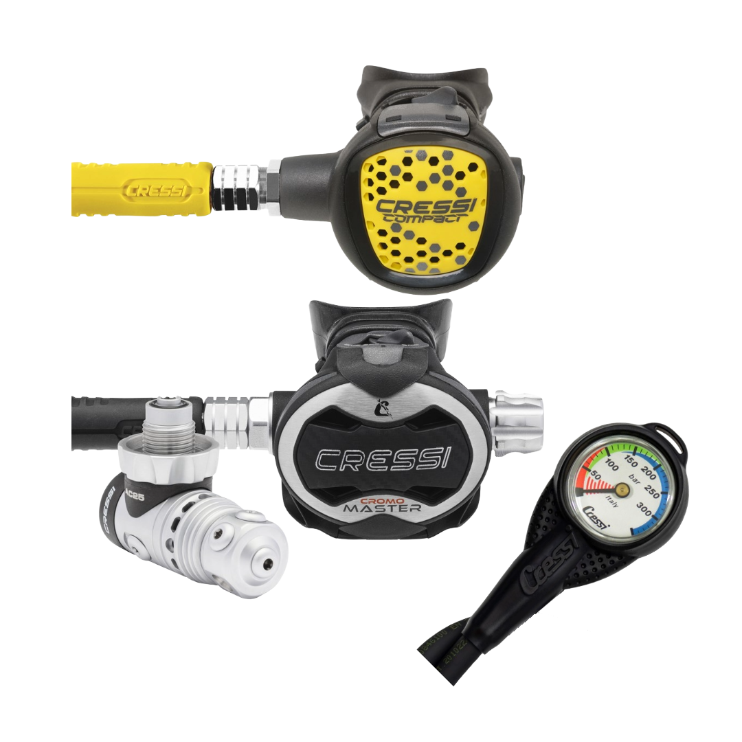 Cressi AC25 + Master Cromo + Compact + Gauge