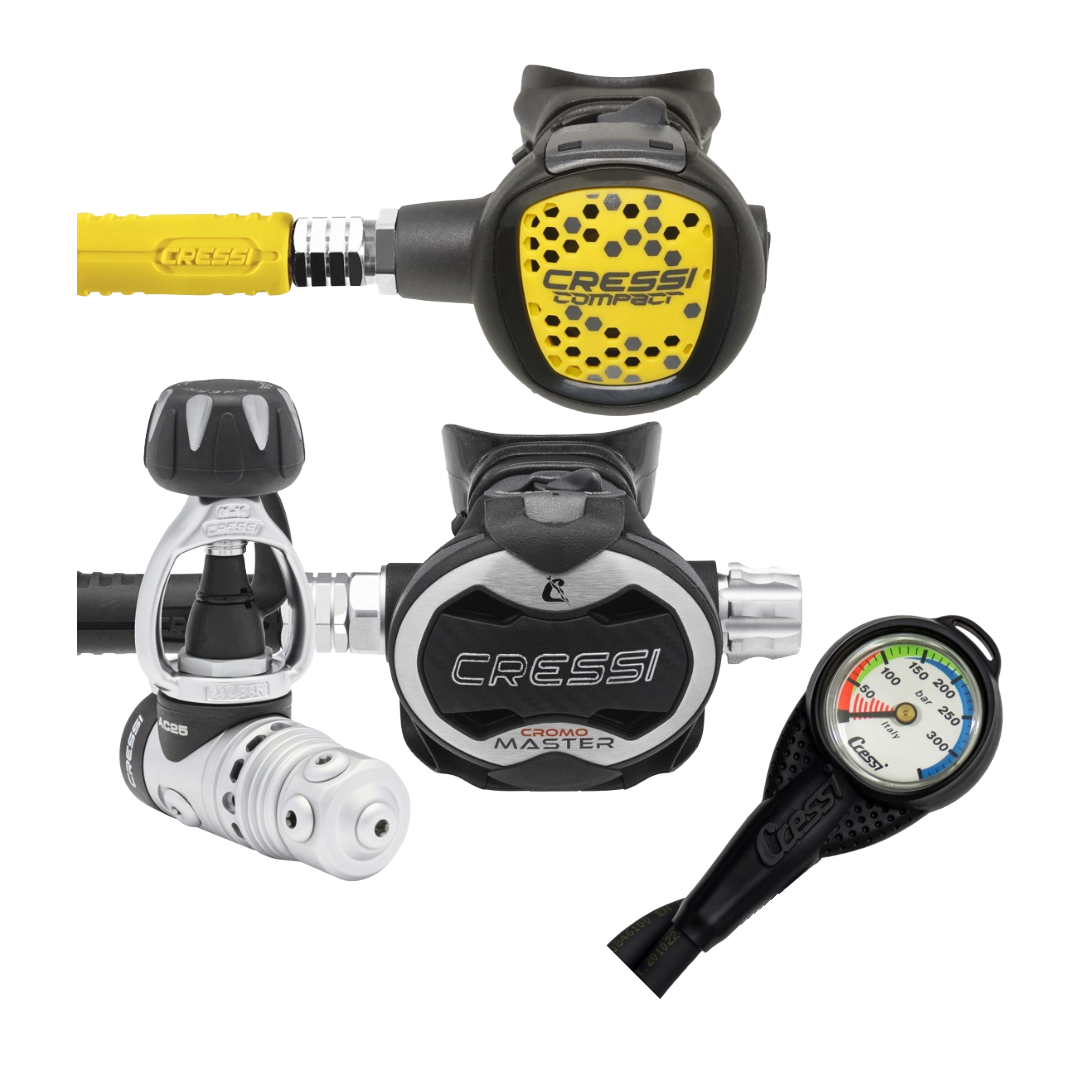 Cressi AC25 + Master Cromo + Compact + Gauge
