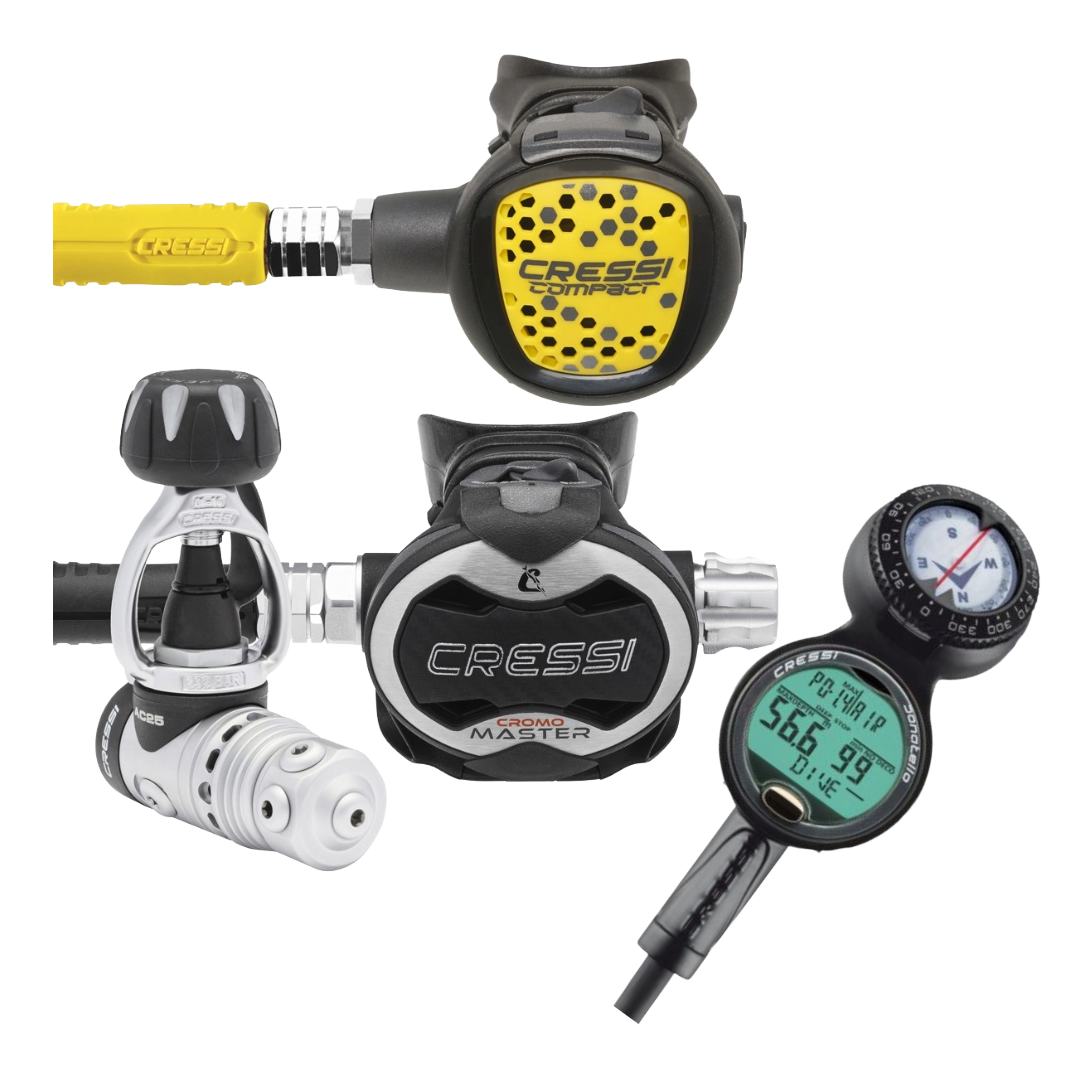 Cressi AC25 + Master Cromo + Compact + Gauge