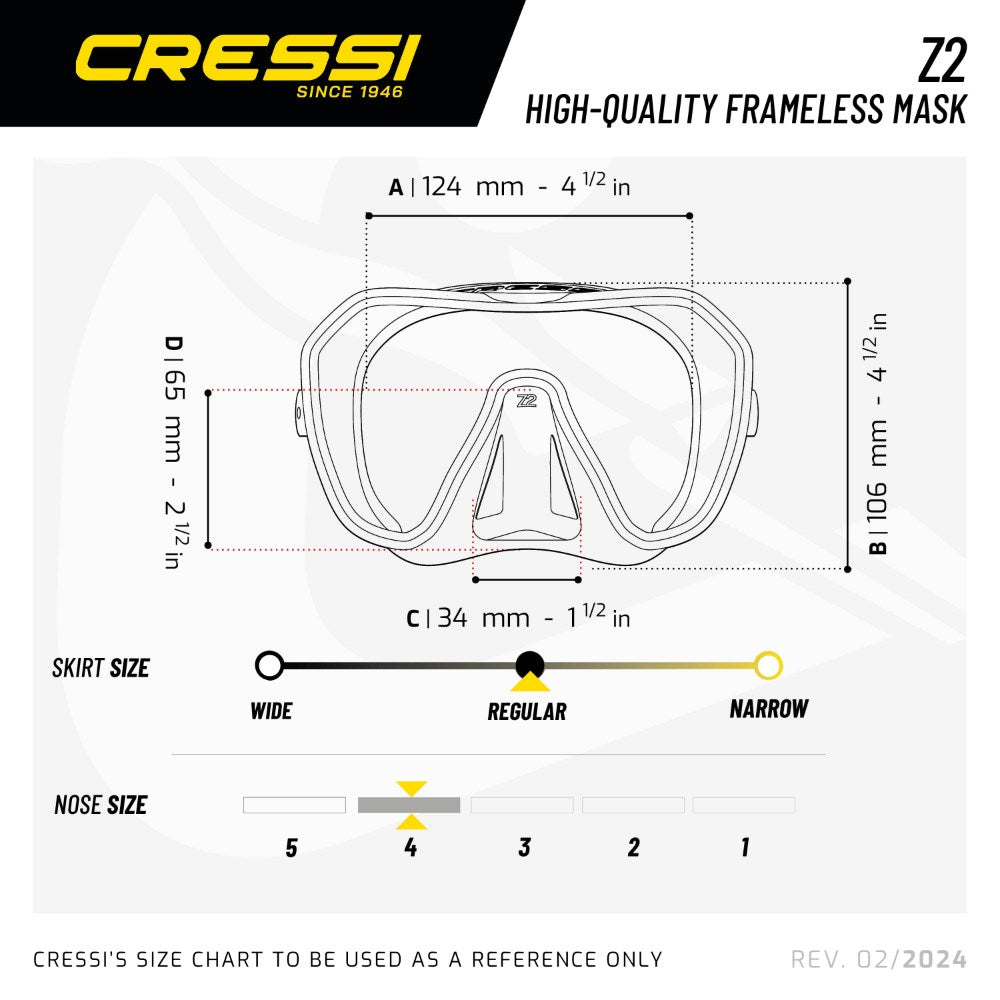 Cressi Z2 Frameless Dive Mask