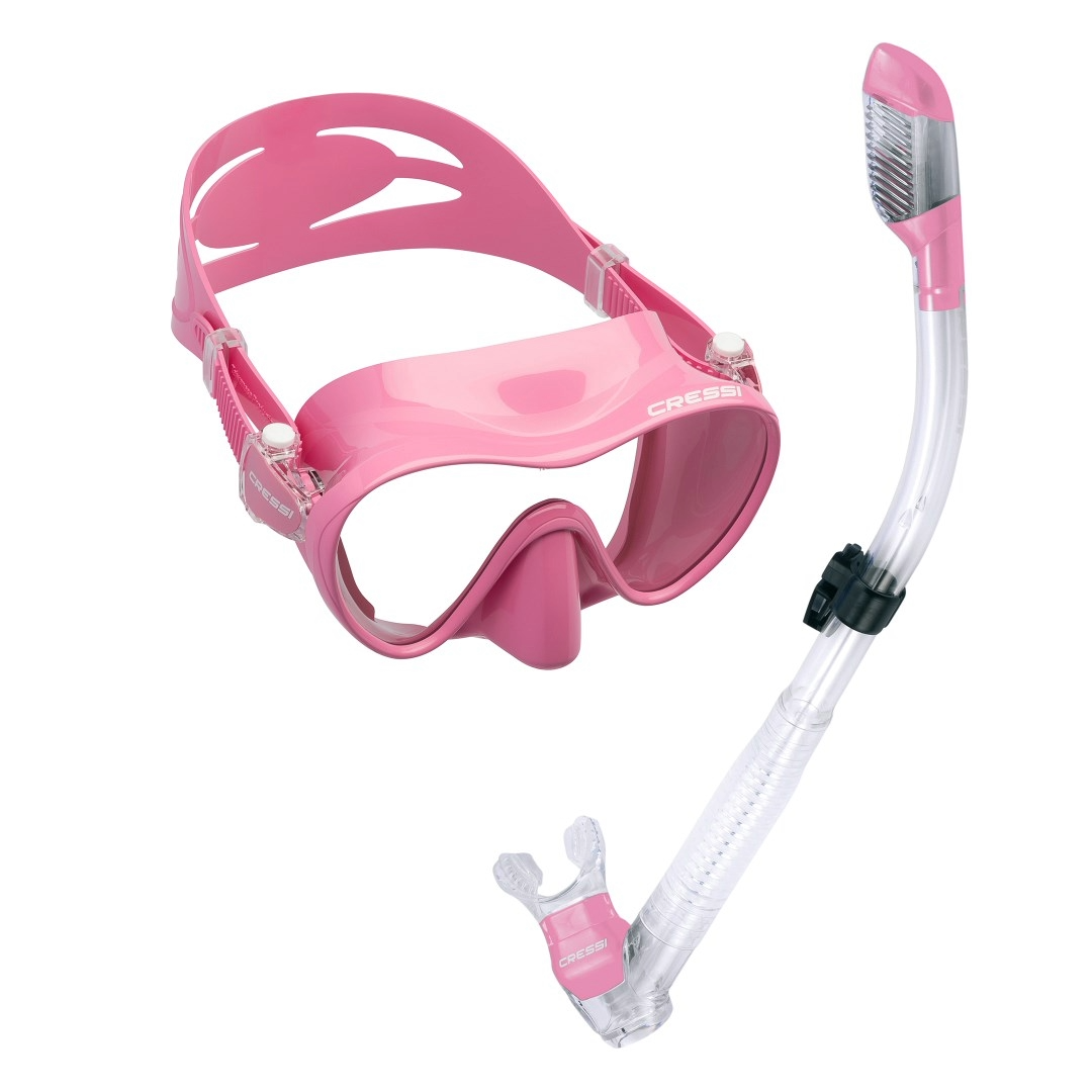 Cressi F1 + Dry Snorkel MS Set