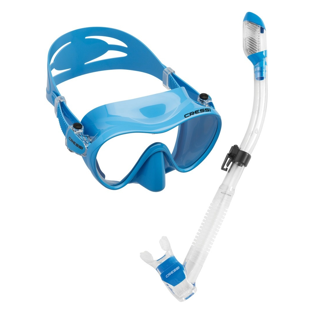 Cressi F1 + Dry Snorkel MS Set