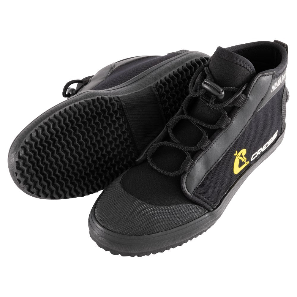 Cressi Malmo 3mm rock boots showing reinforced upper and non-slip rubber sole
