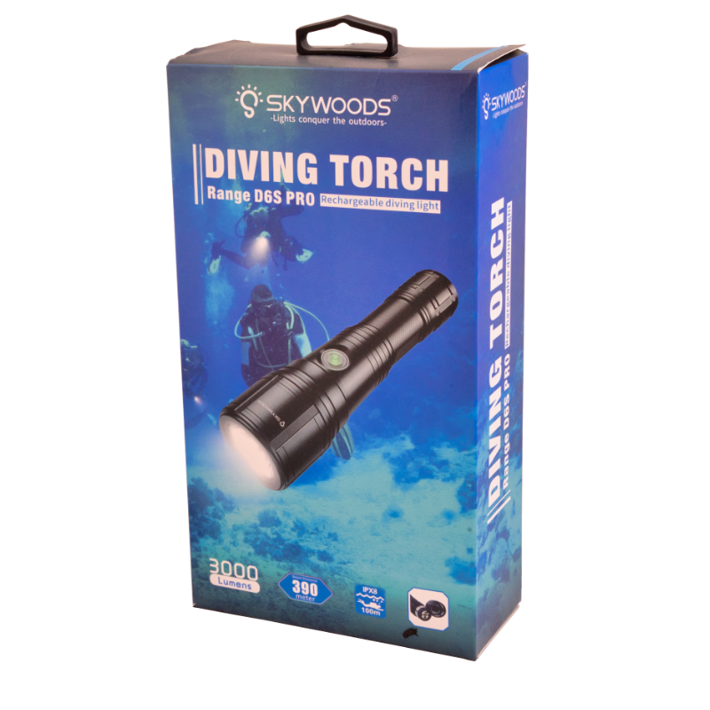 Skywoods D6S Pro Dive Torch 3000LM