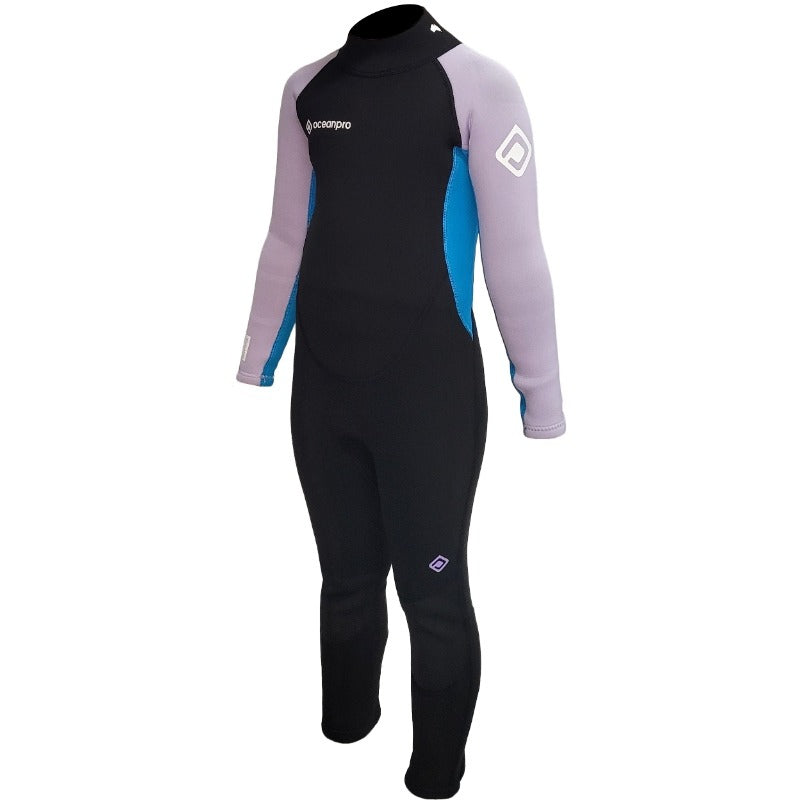 Oceanpro Nippa 3mm High-Stretch Kids Steamer – Lilac/Ocean Blue
