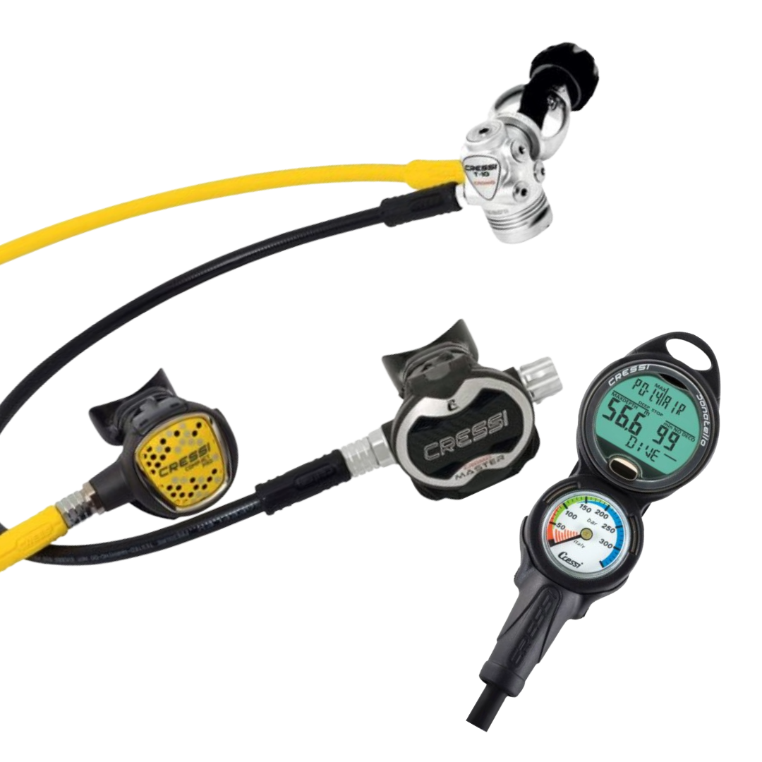 Cressi T10-SC + Master Cromo + Compact + Gauge
