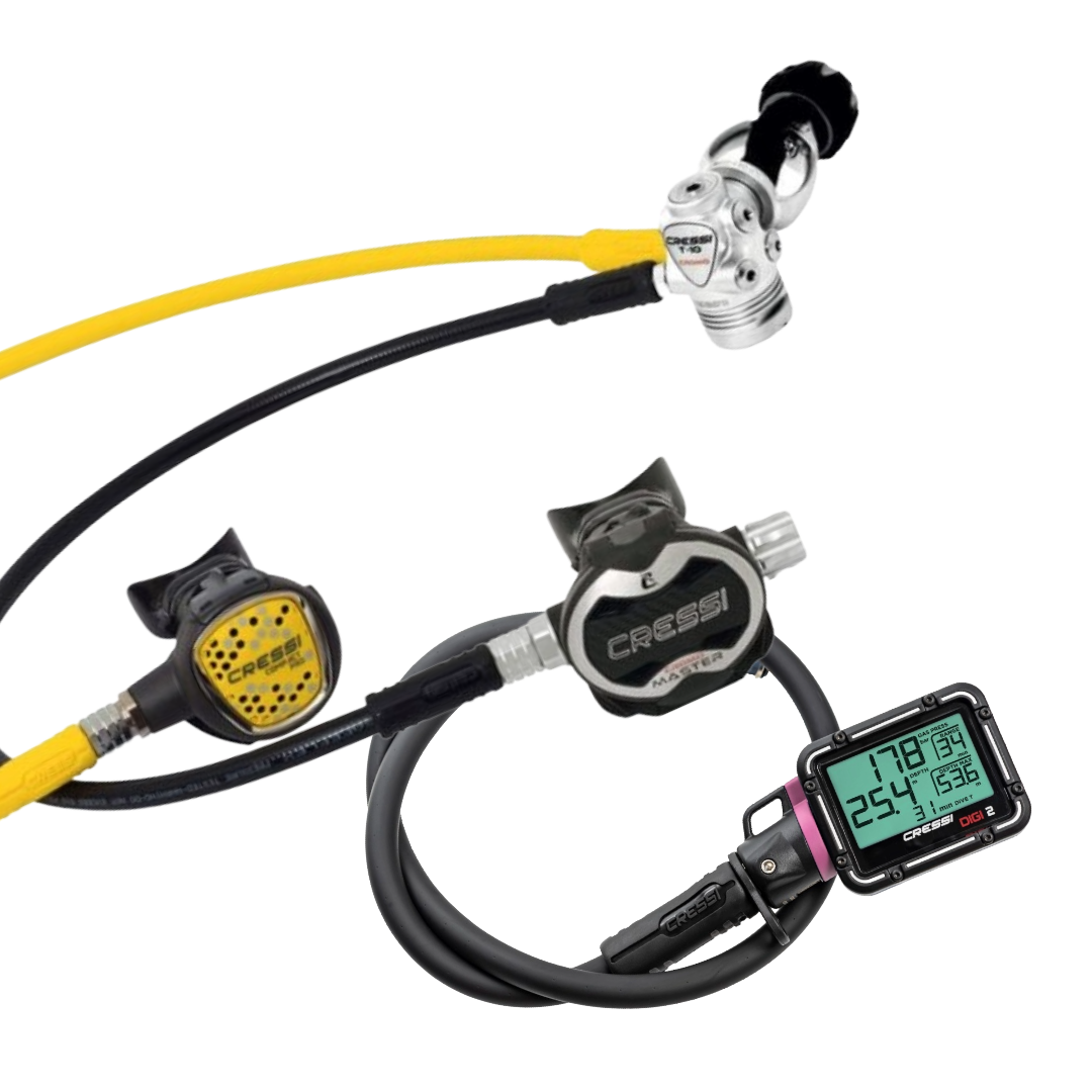 Cressi T10-SC + Master Cromo + Compact + Gauge