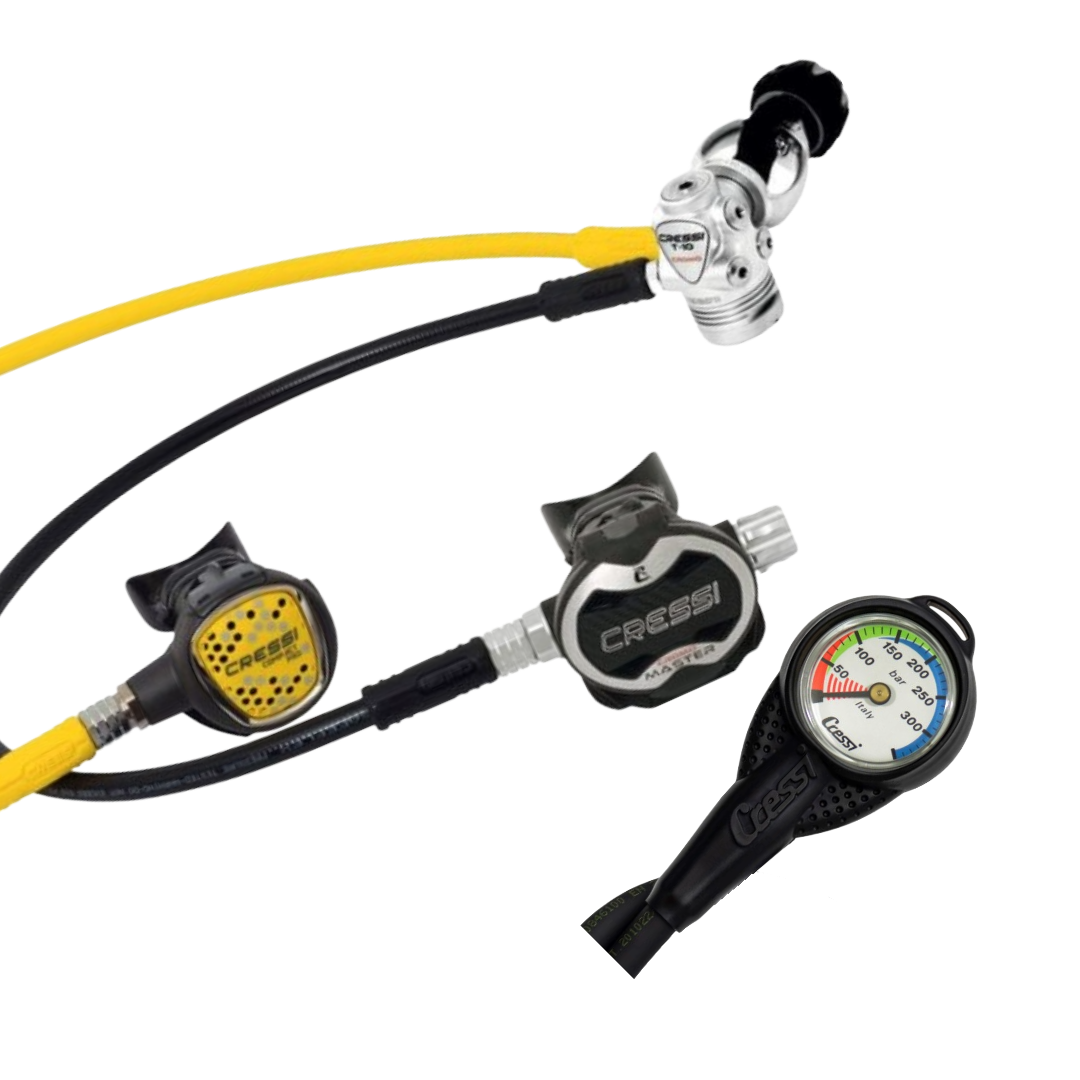 Cressi T10-SC + Master Cromo + Compact + Gauge