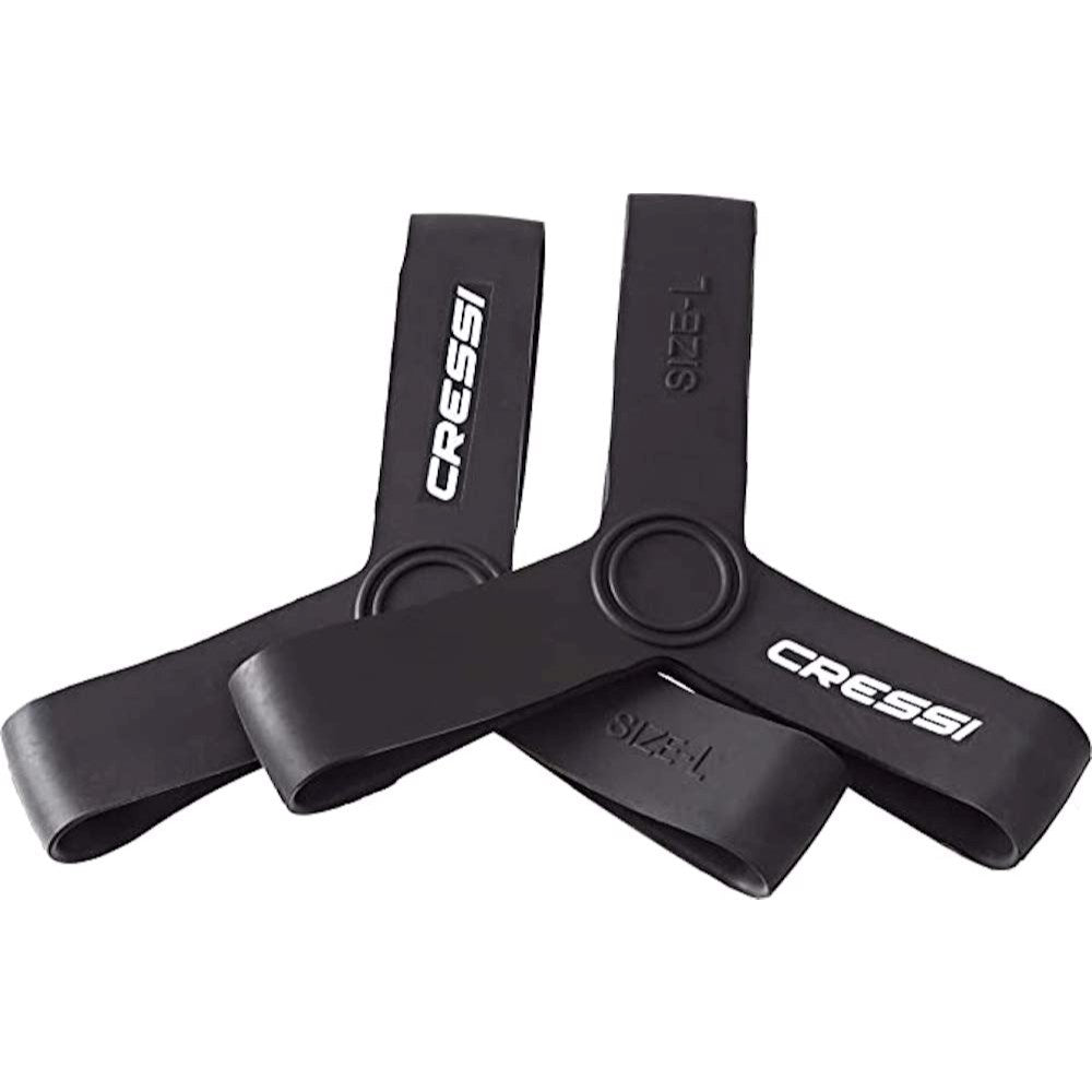 Cressi black rubber fin keepers
