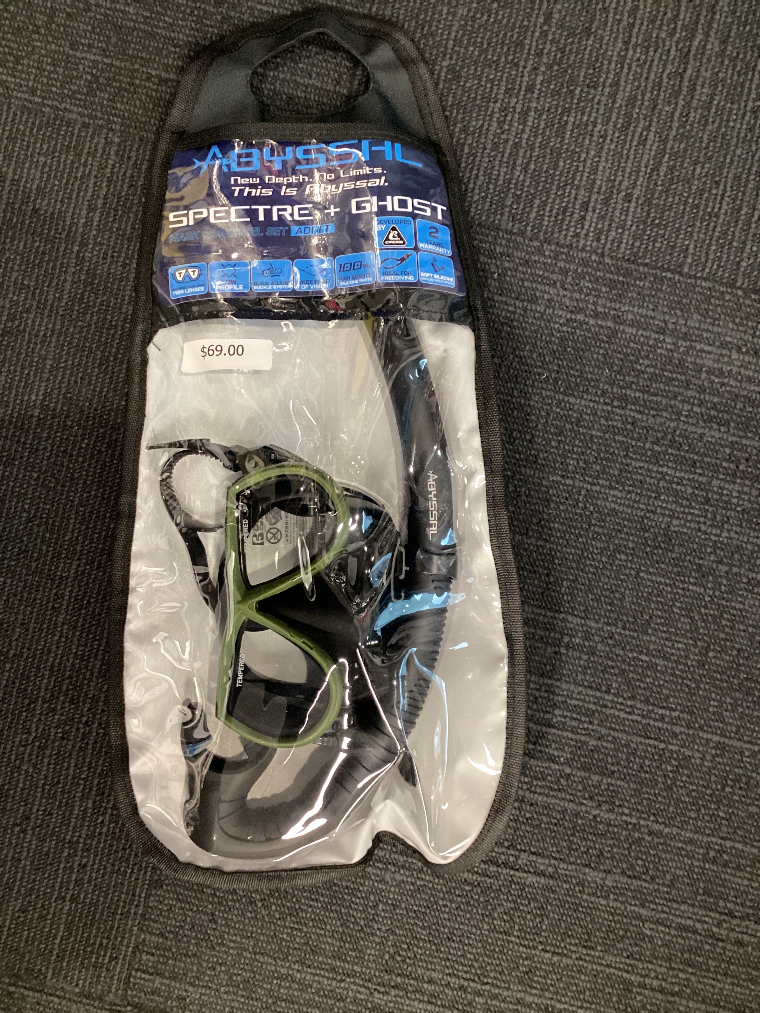 CRESSI Spectre Mask and Ghost Snorkel