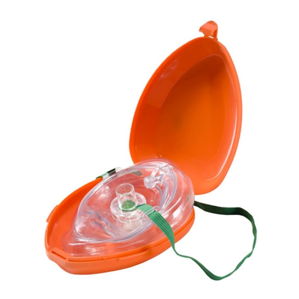 Cressi CPR pocket mask in high-visibility protective case