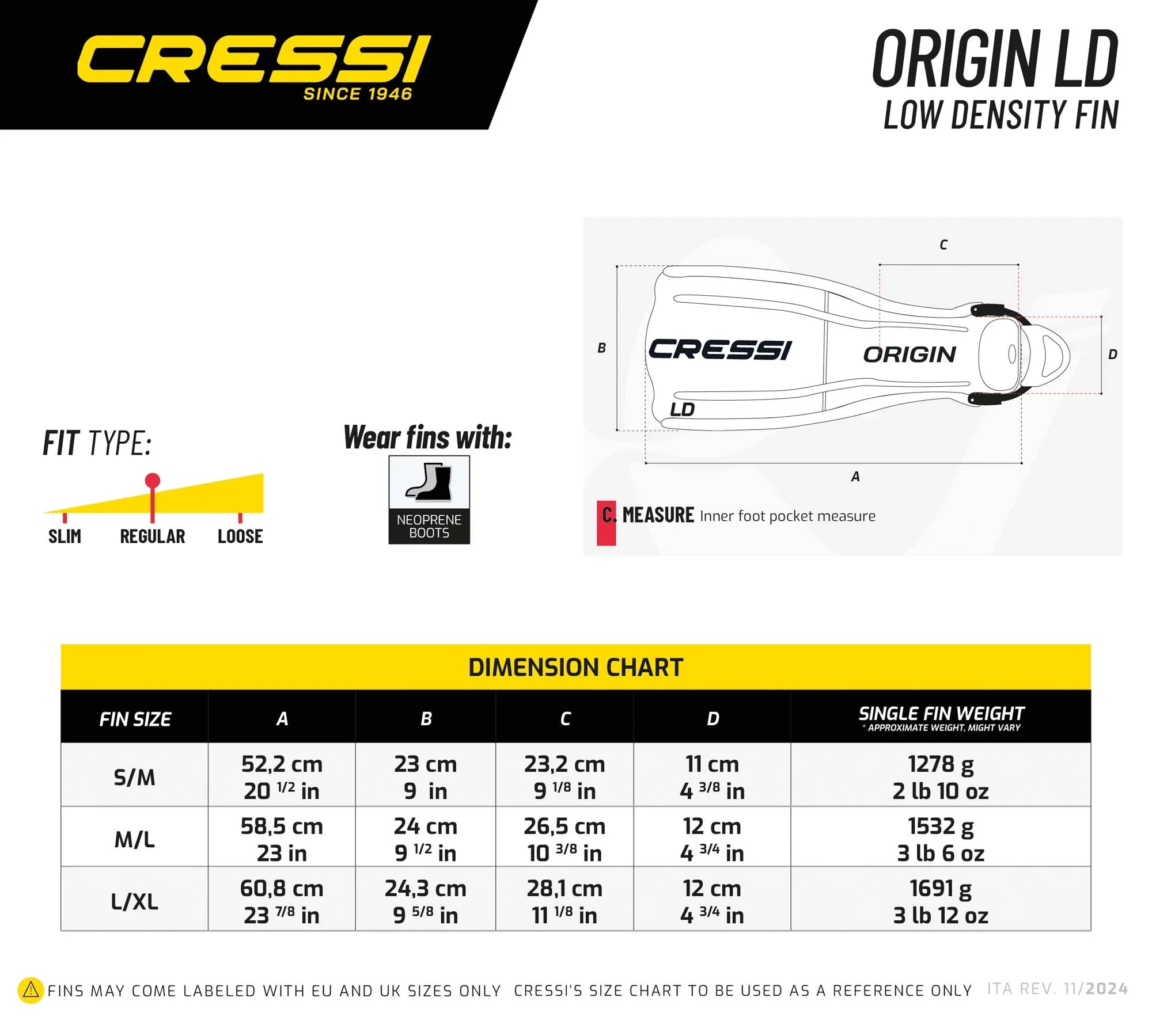 Cressi Origin LD Fins