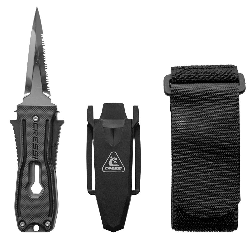 Cressi Snake Knife – Stainless Steel Black