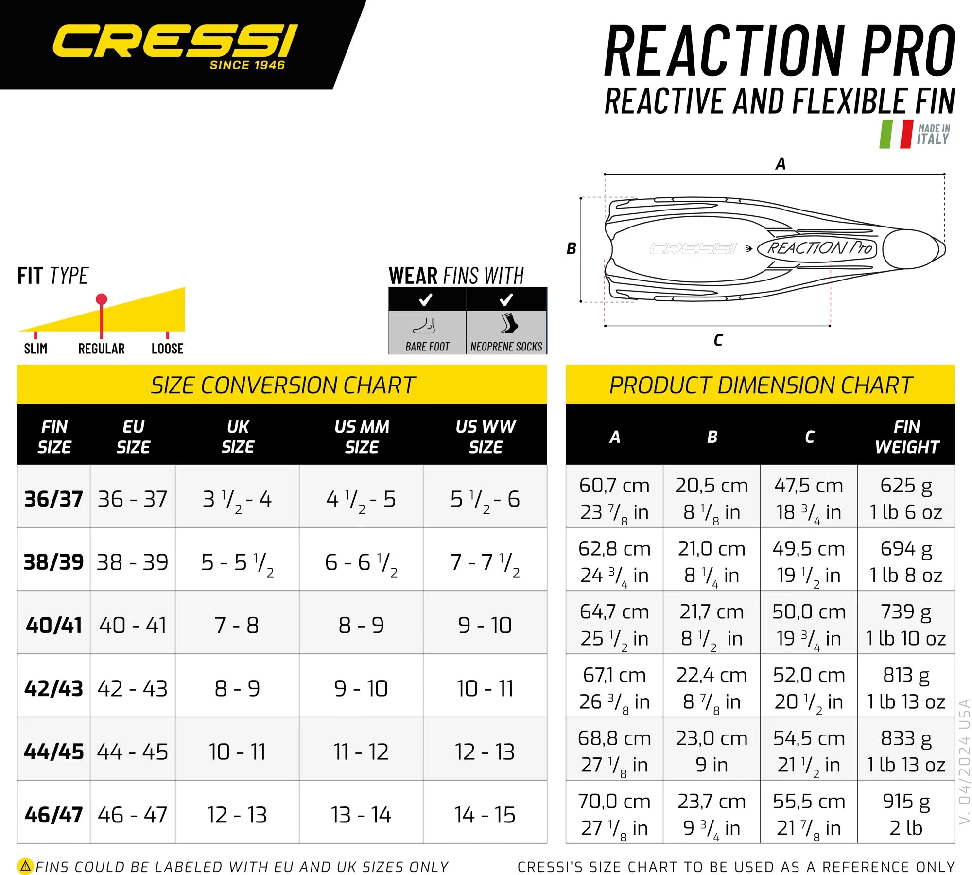 Cressi Reaction Fins