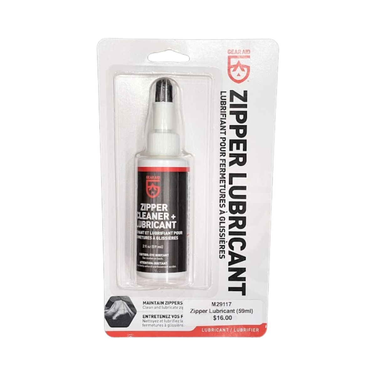 Gear Aid Zipper Cleaner & Lubricant 60ml (2oz)