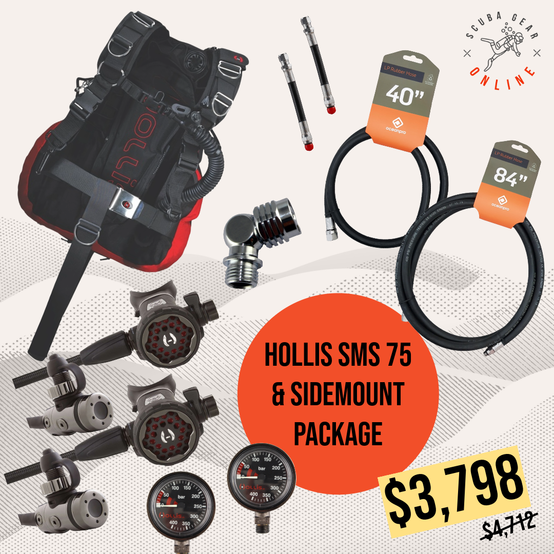 Hollis SMS 75 + Sidemount Reg Package