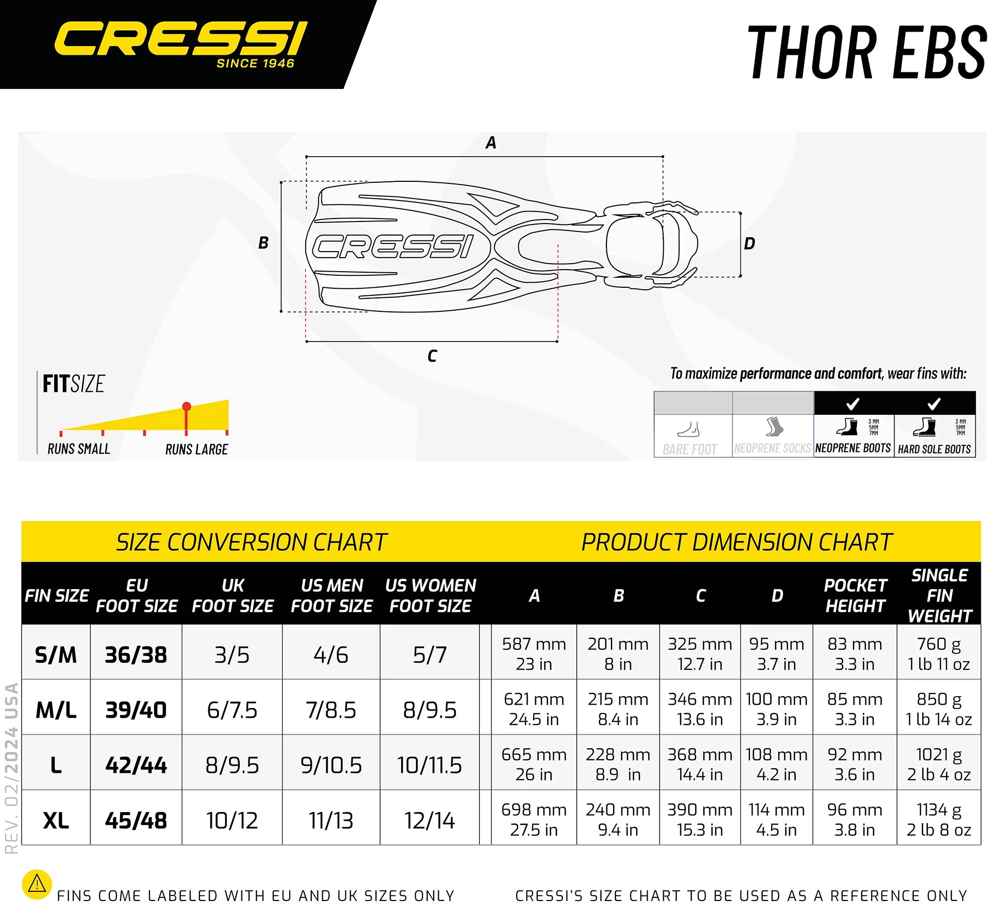 Cressi Thor EBS Fins