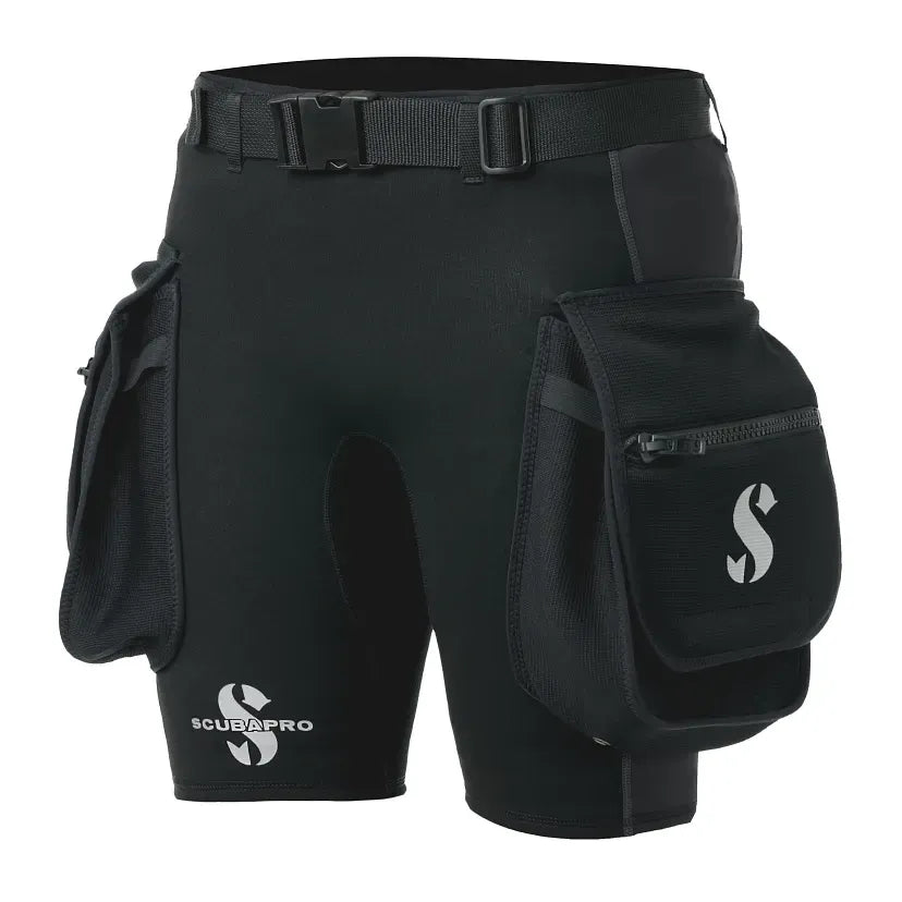 Scubapro Hybrid Cargo Shorts – Men's 1mm Neoprene (Black)