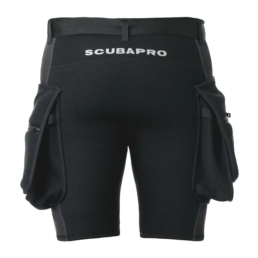 Scubapro Hybrid Cargo Shorts – Men's 1mm Neoprene (Black)