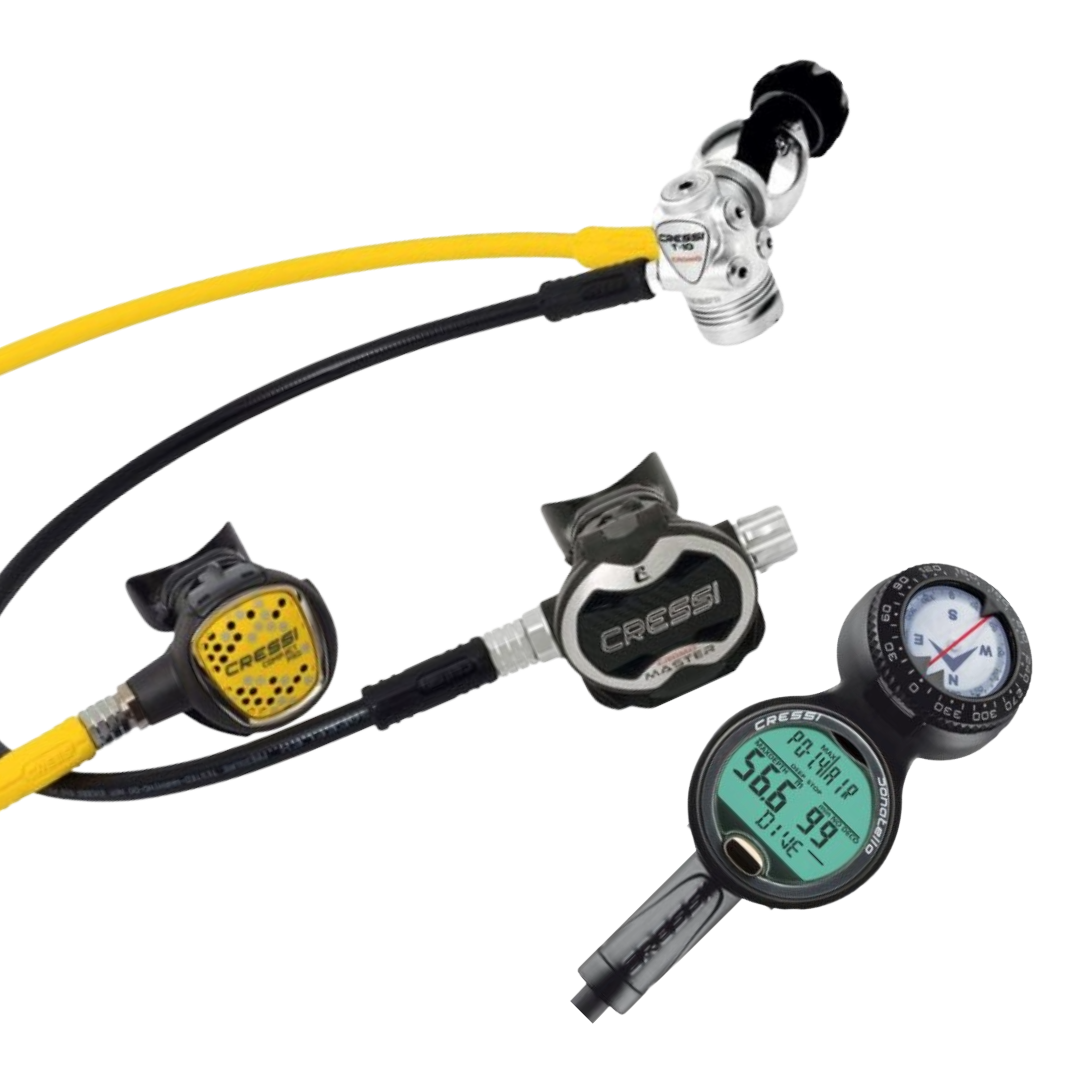Cressi T10-SC + Master Cromo + Compact + Gauge